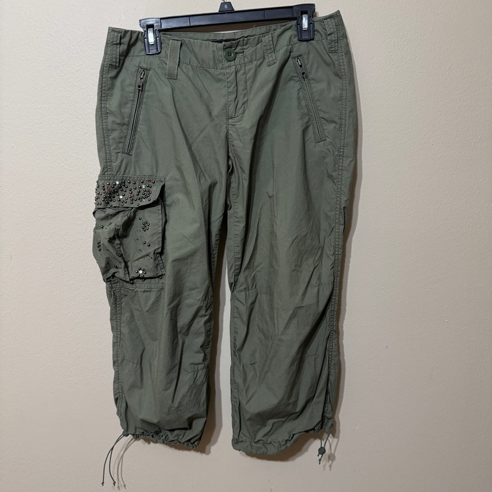 Express Olive Green Cargo Pants Relaxed Fit